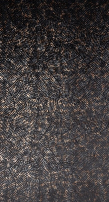 Hotový závěs TULIA černá - na pásce