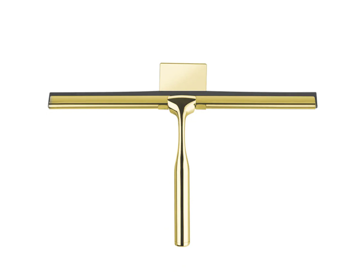 Stěrka do koupelny s háčkem, zlatá