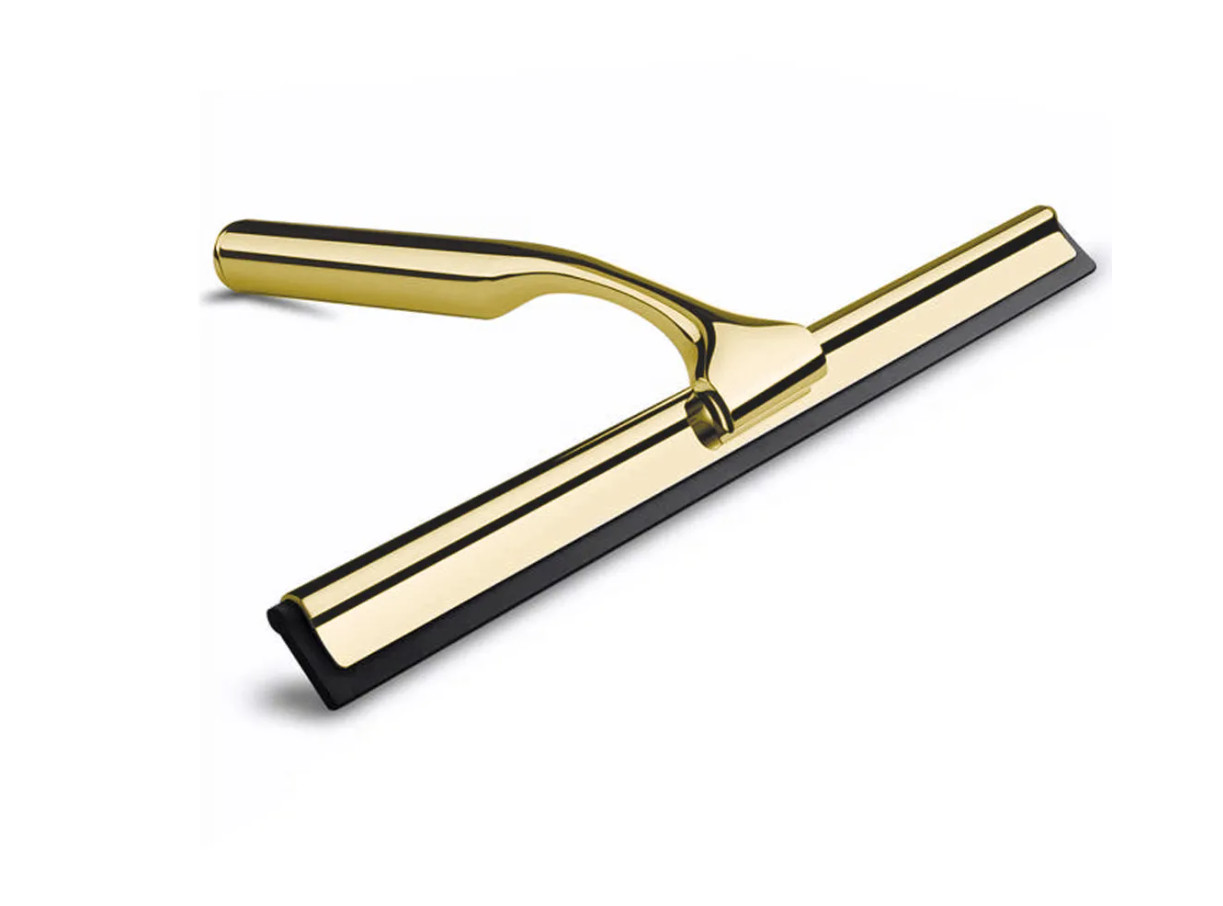 Stěrka do koupelny s háčkem, zlatá