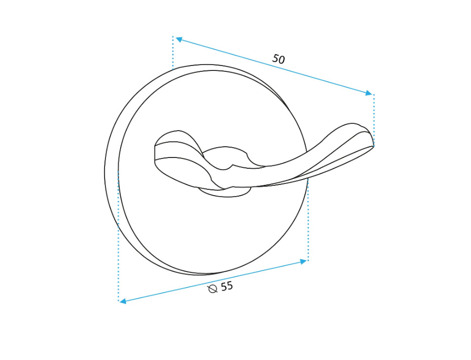 Dvojramenný kúpeľňový vešiak 332868B