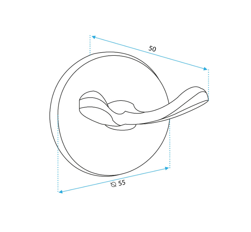 Dvouramenný koupelnový věšák 332868