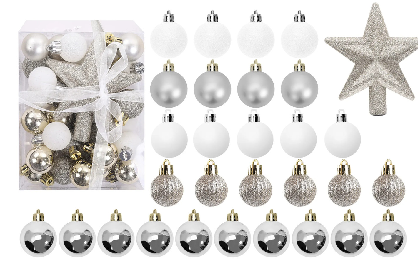 Vánoční kuličky -  SYSD1688-046 (36ks)