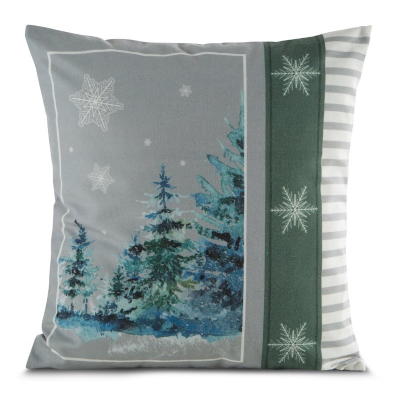 Povlak na polštář CHP 1 zelený / stříbrný