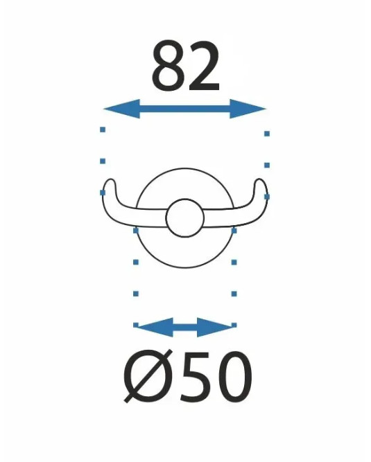 Dvouramenný koupelnový věšák 332914B