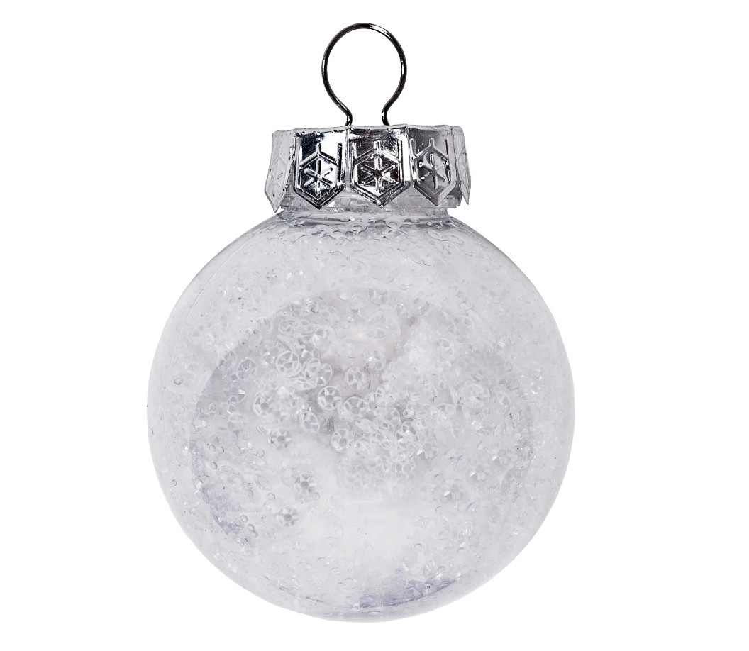 Vánoční kuličky - bílé SYSD1688-057 (30ks)