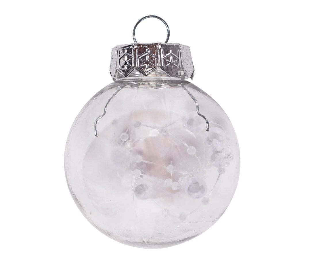 Vánoční kuličky - bílé SYSD1688-057 (30ks)