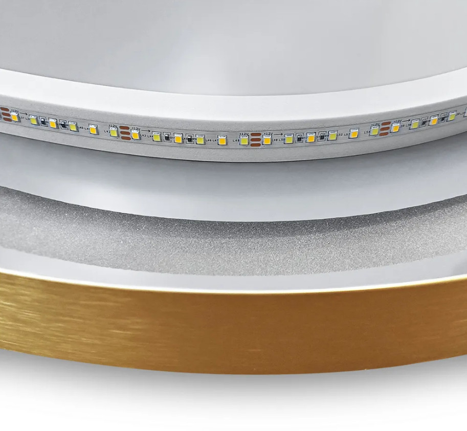 Oválné LED zrcadlo 50x100CM zlaté