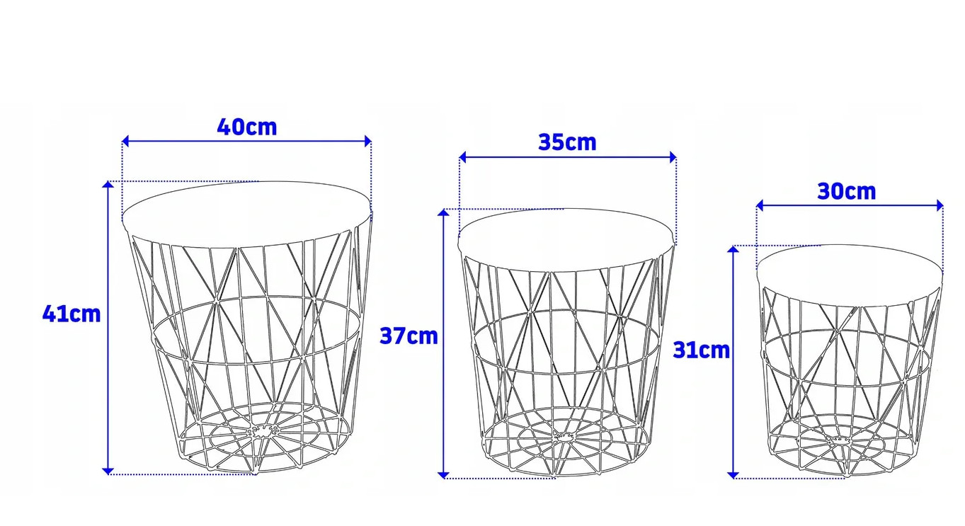 Set drátěných stolků SG1710-23