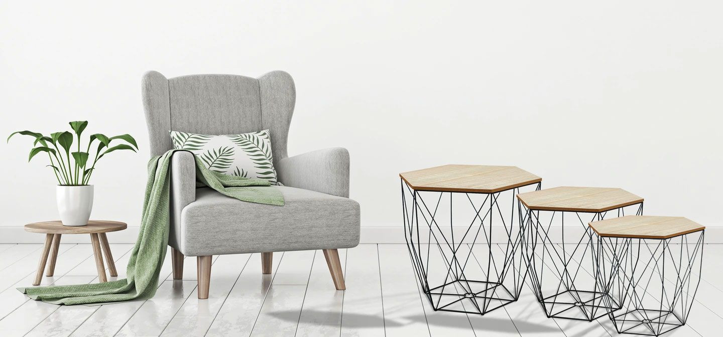 Set drátěných stolků SG1910-77