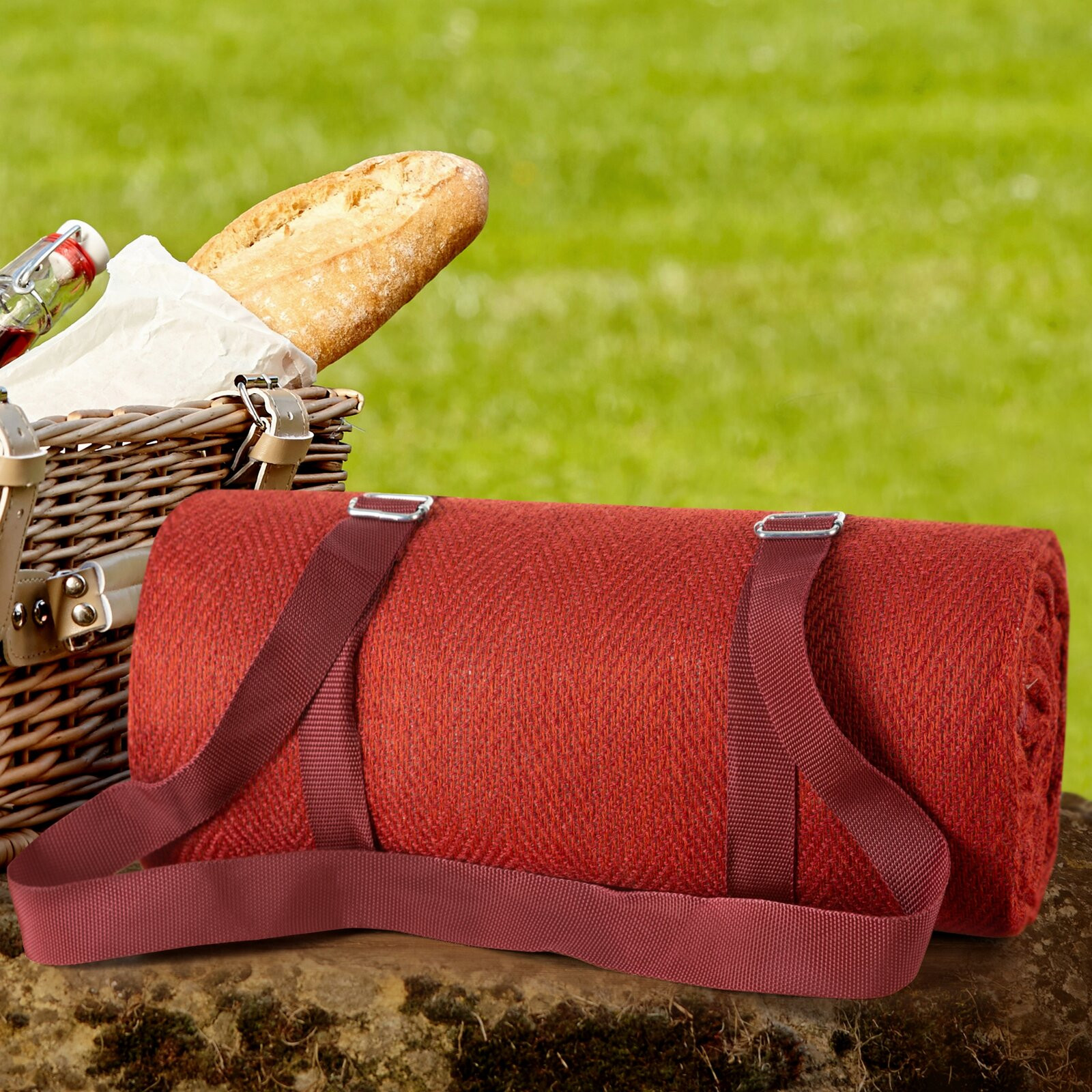 Pikniková deka HARMONY bordó
