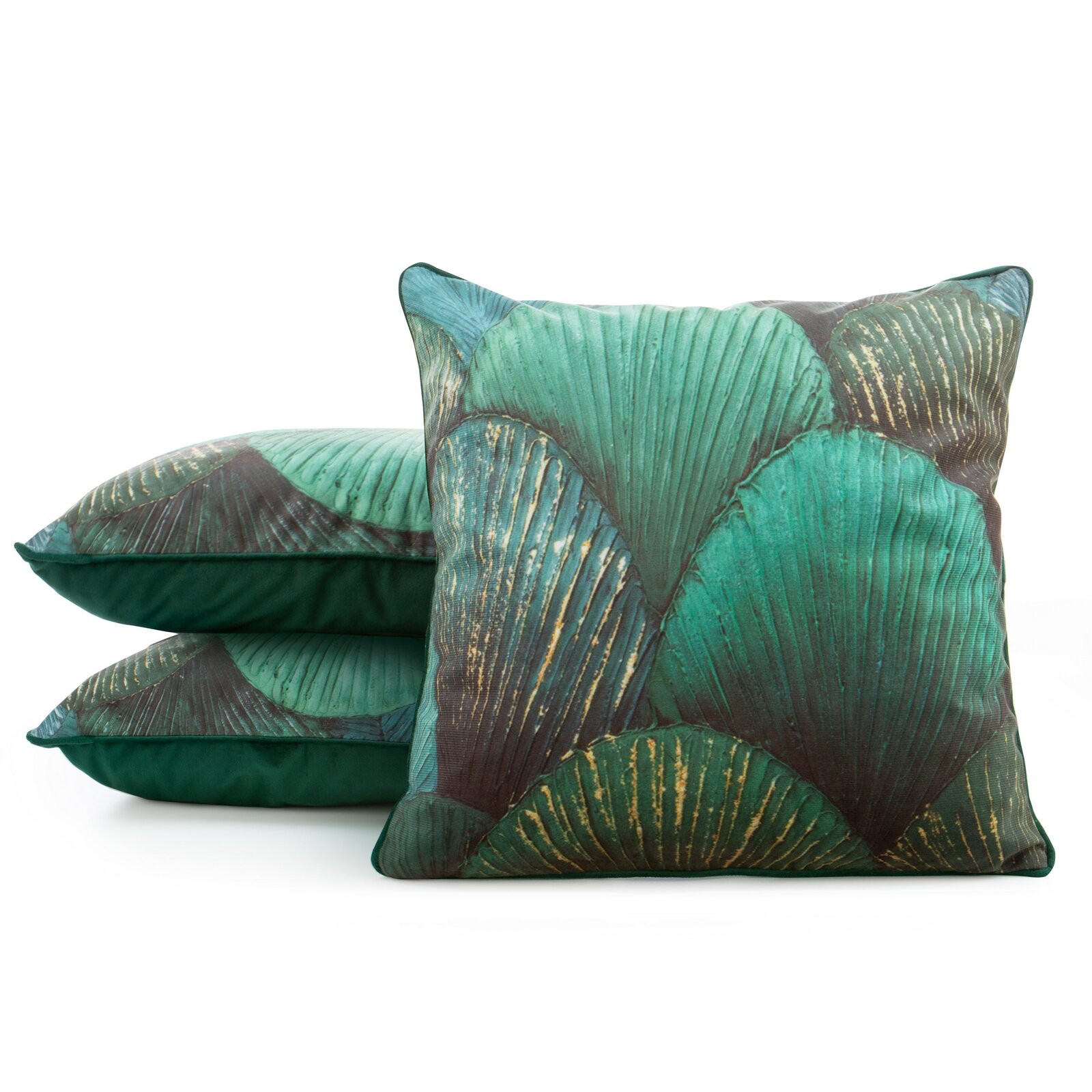 Povlak na vankúš MINK D zelený / zlatý