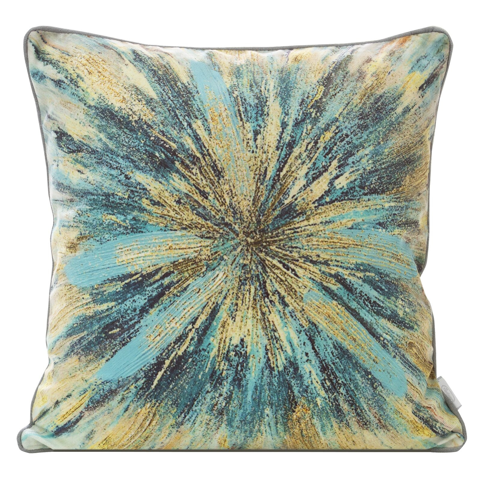 Povlak na polštár MINK E modrý / žlutý