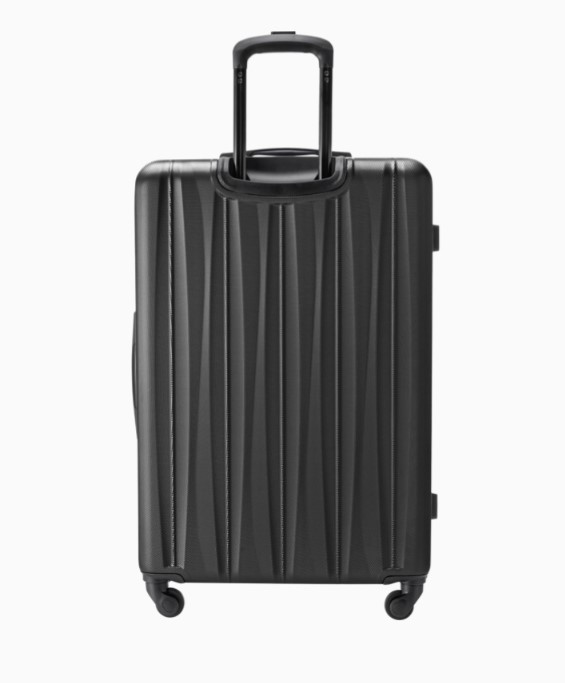 Velký černý kufr Bali s drážkami