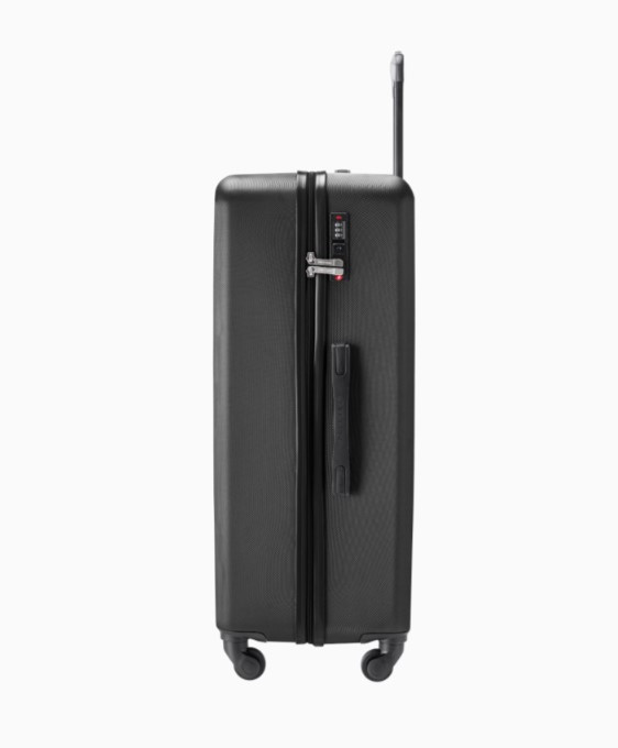 Velký černý kufr Bali s drážkami