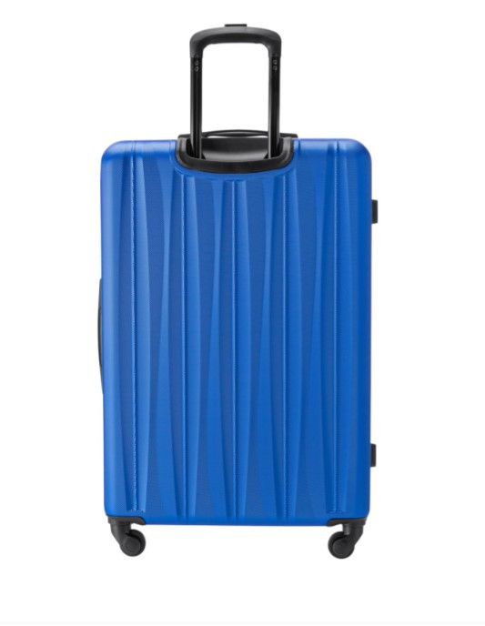 Velký modrý kufr Bali s drážkami