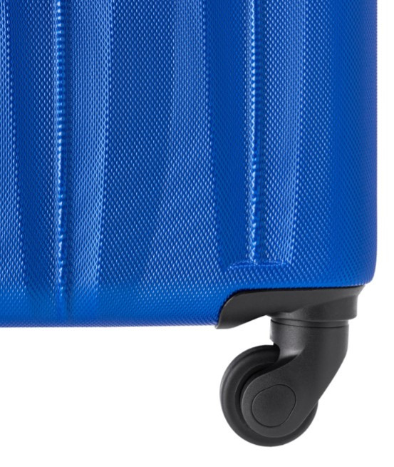 Velký modrý kufr Bali s drážkami