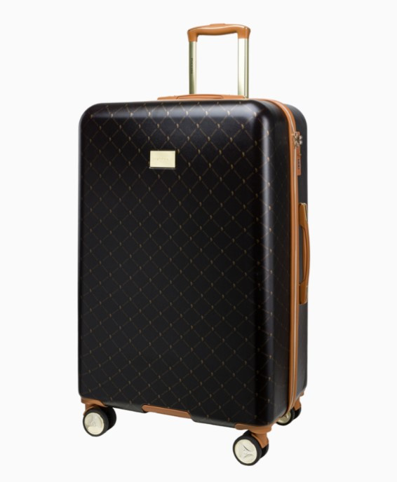 Velký hnědý kufr Saint Tropez s monogramem