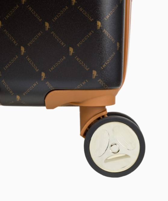 Velký hnědý kufr Saint Tropez s monogramem