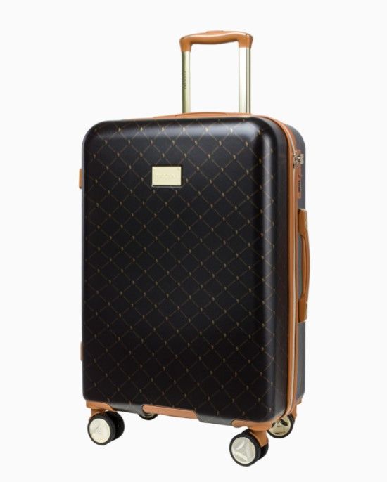 Střední hnědý kufr Saint Tropez s monogramem