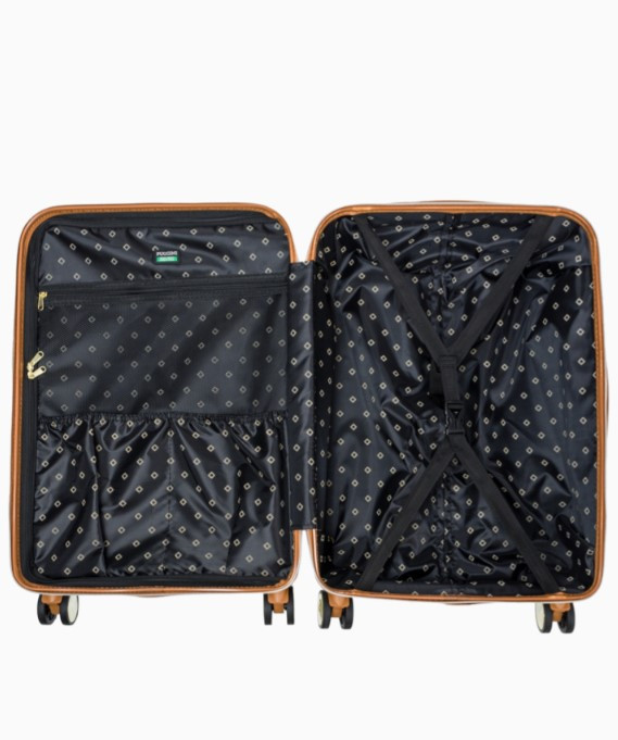 Střední hnědý kufr Saint Tropez s monogramem