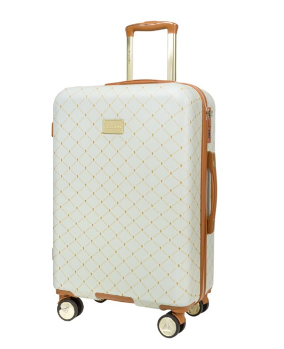 Střední béžový kufr Saint Tropez s monogramem