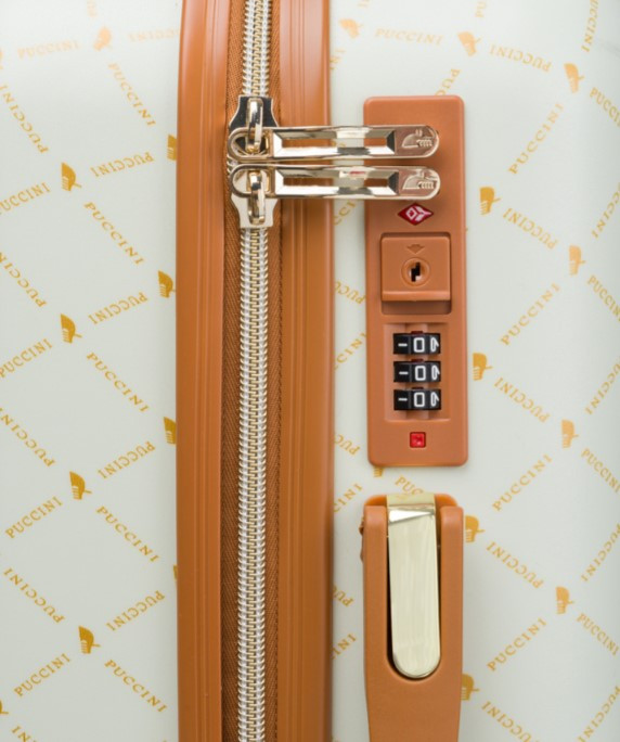 Střední béžový kufr Saint Tropez s monogramem