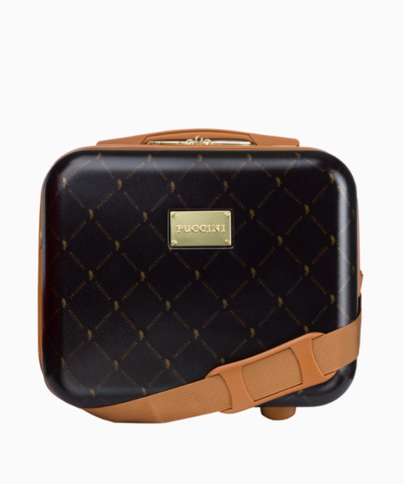 Hnědé cestovní pouzdro Saint Tropez s monogramem