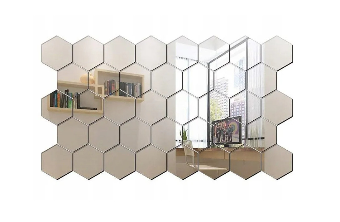Zrcadlo Hexagon 8 ks, 380515