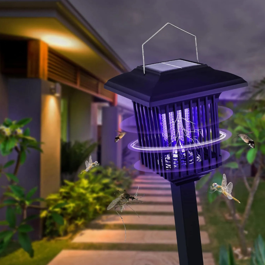 LED solární lampa na hmyz J-22 černá