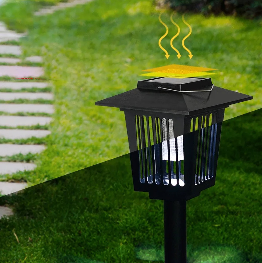 LED solární lampa na hmyz J-22 černá