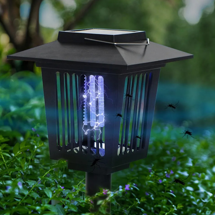 LED solární lampa na hmyz J-22 černá