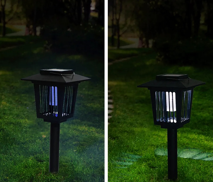 LED solární lampa na hmyz J-22 černá