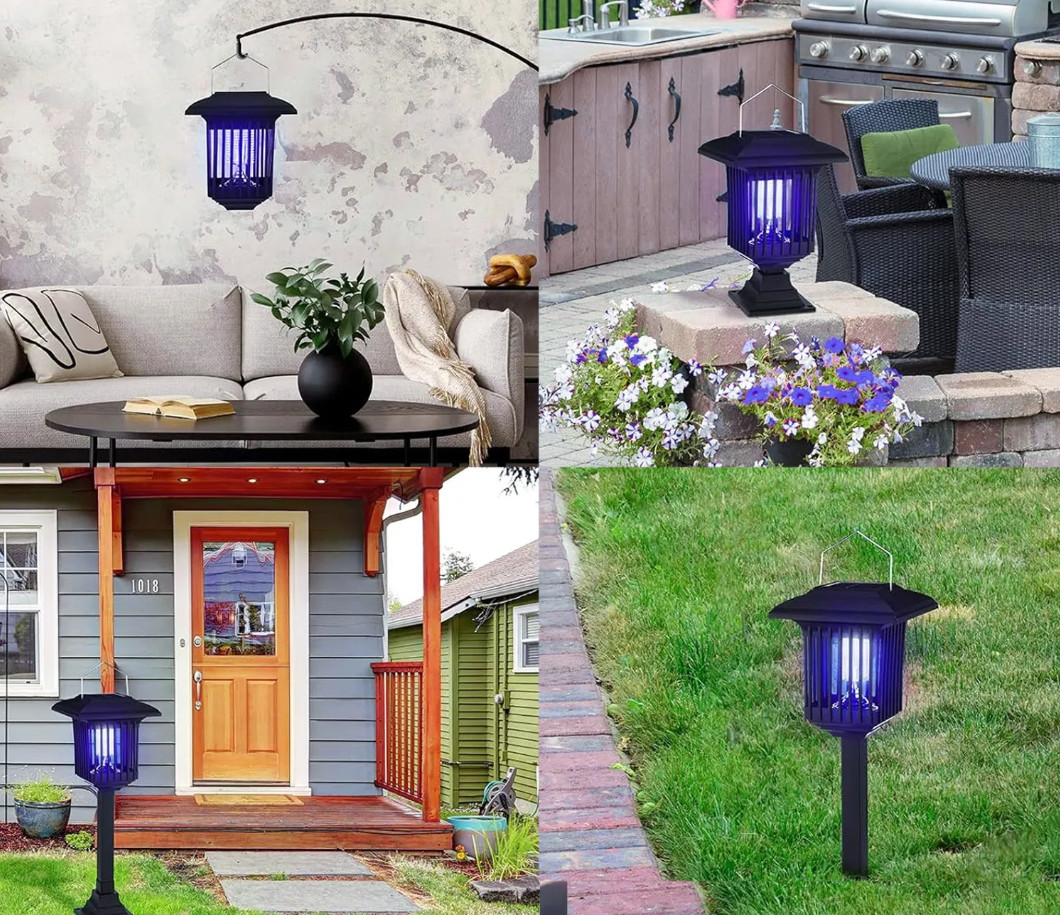 LED solární lampa na hmyz J-22 černá