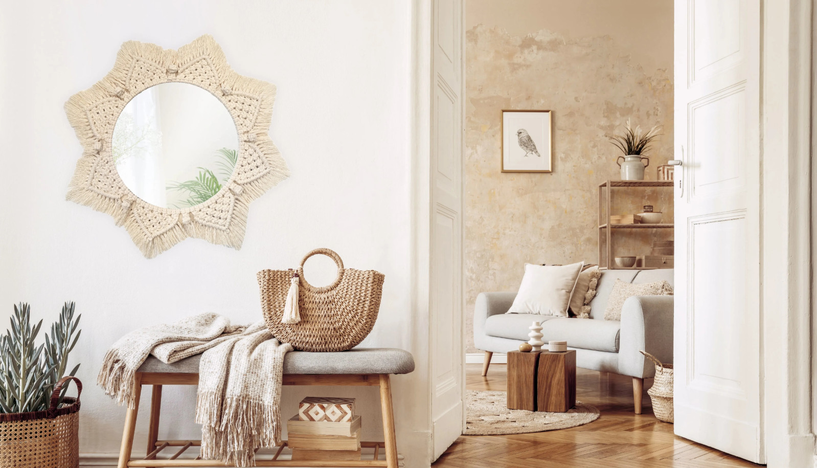 Zrcadlo BOHO 53CM 322048