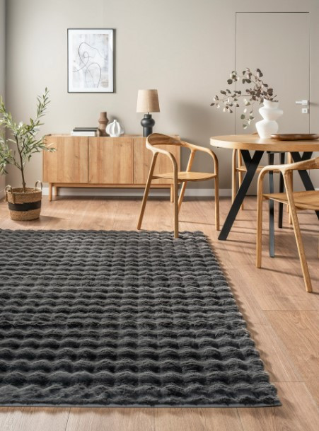 Koberec BUBBLES MOYO grafitový / černý