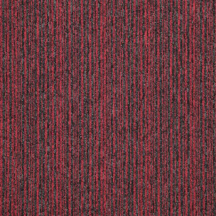 Kobercové čtverce Sonar Lines 4120 červené 50x50 cm