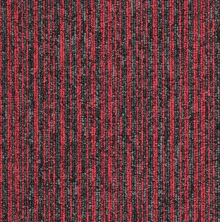 Kobercové čtverce Sonar Lines 4120 červené 50x50 cm
