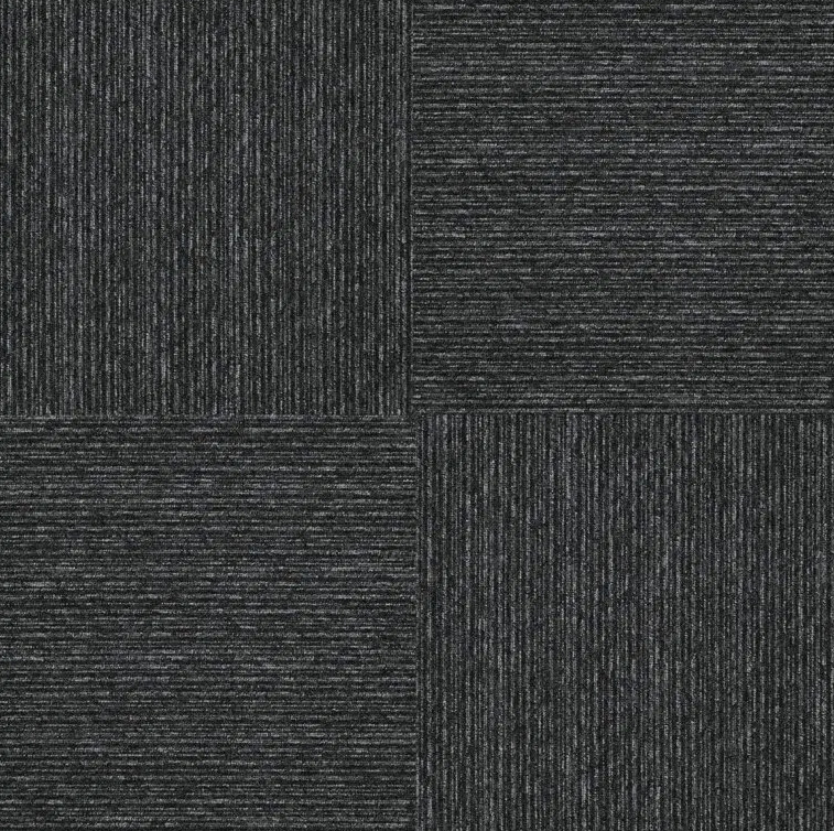 Kobercové čtverce Sonar Lines 4178 černé 50x50 cm