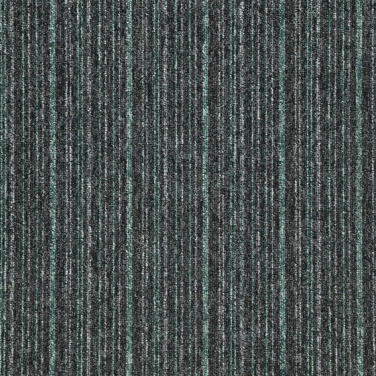 Kobercové čtverce Sonar Lines 4577 zelené / černé 50x50 cm