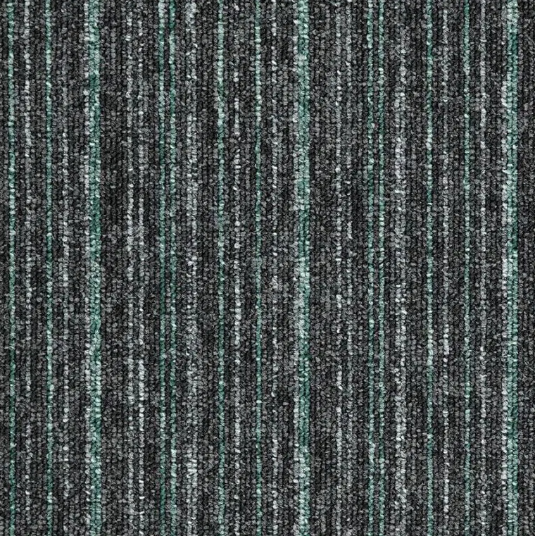 Kobercové čtverce Sonar Lines 4577 zelené / černé 50x50 cm