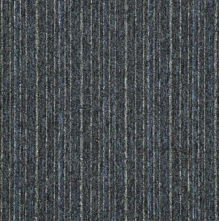 Kobercové čtverce Sonar Sonar Lines 4578 černé / modré 50x50 cm