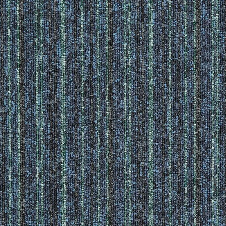 Kobercové čtverce Sonar Lines 4583 modré / zelené 50x50 cm