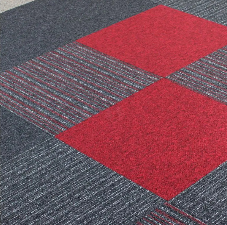 Kobercové čtverce Bari Lines 3548 kouřové 50x50 cm