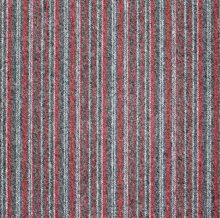Kobercové čtverce Verona Lines 7785 červené / šedé 50x50 cm