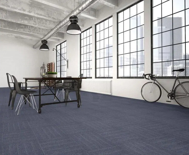 Kobercové čtverce Tampa Stripe 1485 modré 50x50 cm