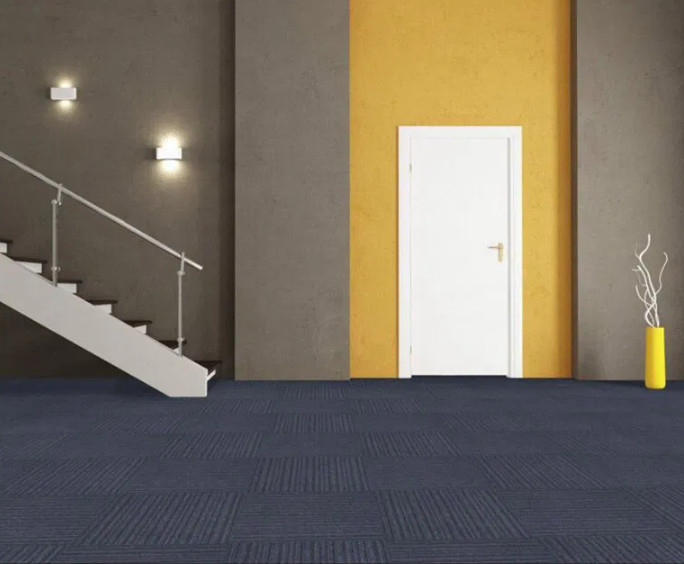 Kobercové čtverce Tampa Stripe 1486 modré / zelené 50x50 cm
