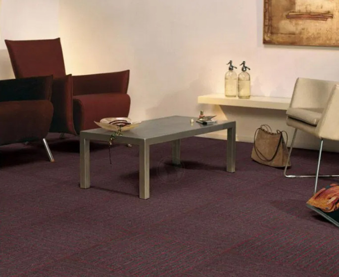 Kobercové čtverce Tampa Stripe 1520 červené / hnědé 50x50 cm