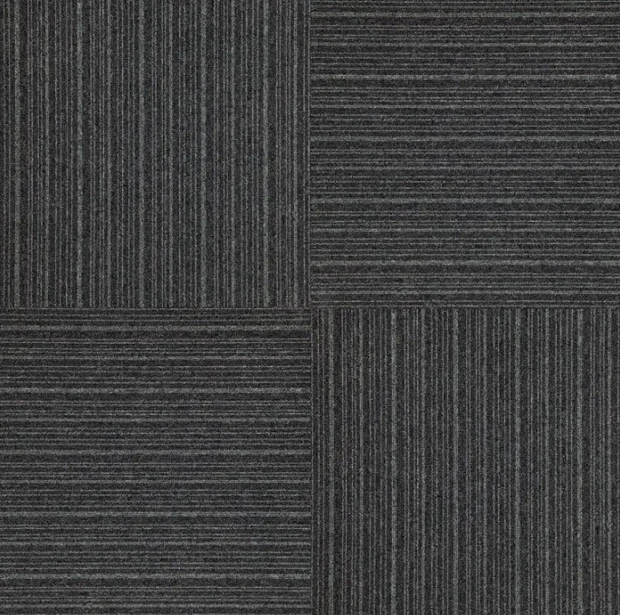 Kobercové čtverce Tampa Stripe 1546 šedé / zelené 50x50 cm