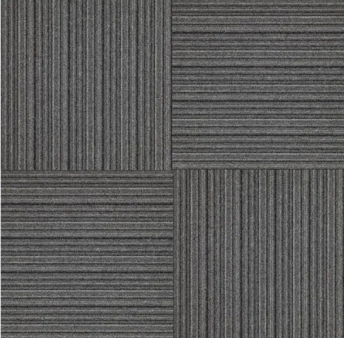 Kobercové čtverce Tampa Stripe 1575 šedé mix 50x50 cm