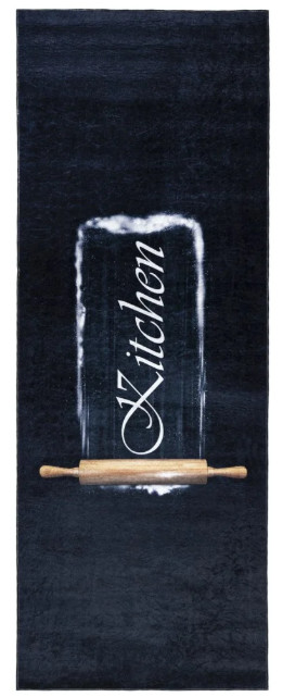 Protiskluzový koberec / běhoun 20320 KITCHEN černý